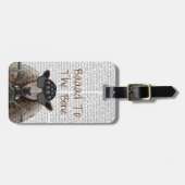 Bademantel zum Knochen Gepäckanhänger (Vorderseite horizontal)