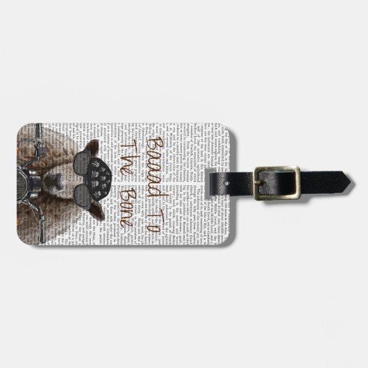 Bademantel zum Knochen Gepäckanhänger (Vorderseite horizontal)