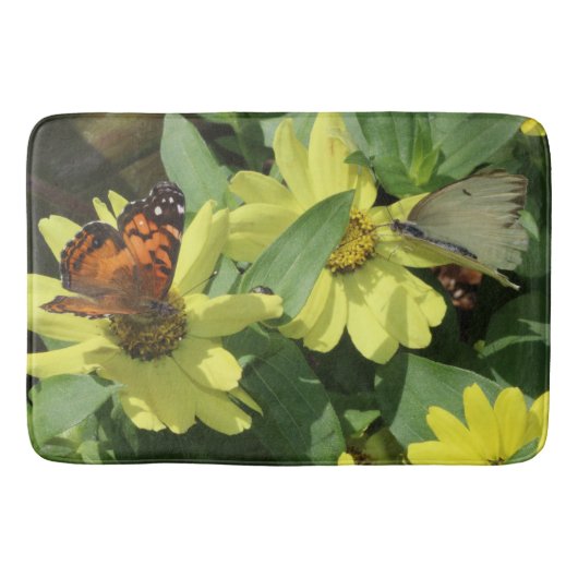 Badematte/Blume und Schmetterling Badematte (Vorderseite)