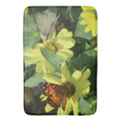 Badematte/Blume und Schmetterling Badematte (Vorderseite Vertikal)