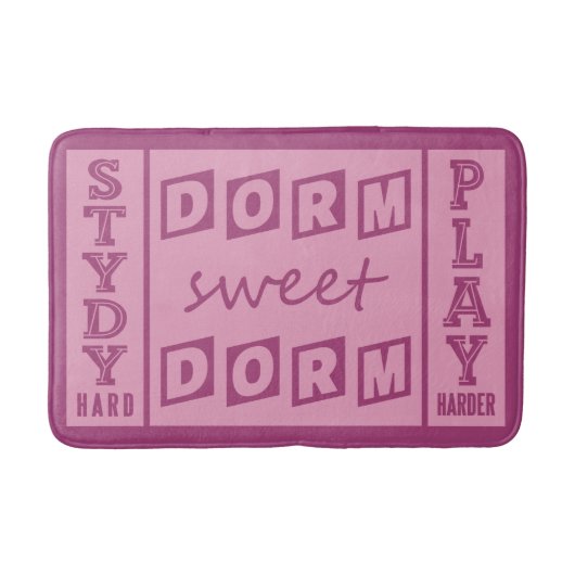 Badematte "Dorm Sweet Dorm" (Vorderseite)