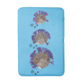 Badematte - Familie der blauen und Lila Fische (Vorderseite Vertikal)