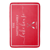 Badematte - Lake House Red und White (Vorderseite Vertikal)