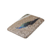 Badematte mit Indischem Blauem Pfau (Schrägansicht)