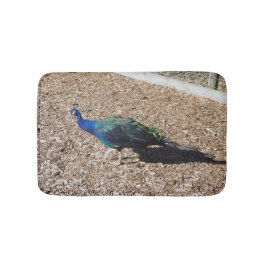 Badematte mit Indischem Blauem Pfau