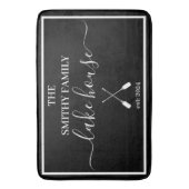 Badematte - Schwarz-Weiß-Lake House (Vorderseite Vertikal)