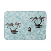 Badematte - Tropische Inseln und Boote (Vorderseite)