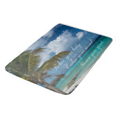 Badematte/tropischer Strand mit Zitat Badematte (Schrägansicht)