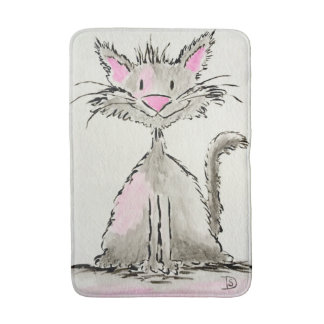Badematte, Wasserfarbenkatze Badematte