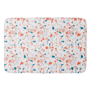 Bademattenrosa und -BLAU des Terrazzo gemustertes Badematte