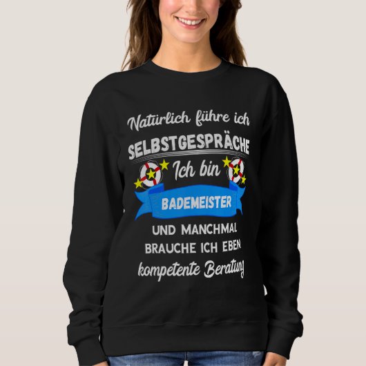 Bademeister Außenpool Schwimmbad Schwimmbad Sweatshirt (Vorderseite)