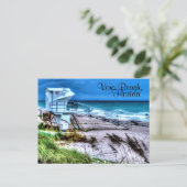 Bademeister Stand Vero Beach Florida Postkarte (Stehend Vorderseite)