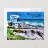 Bademeister Stand Vero Beach Florida Postkarte (Vorne/Hinten)