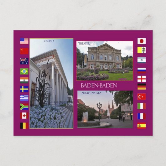 Baden-Baden Ansichtskarte Postkarte (Vorderseite)