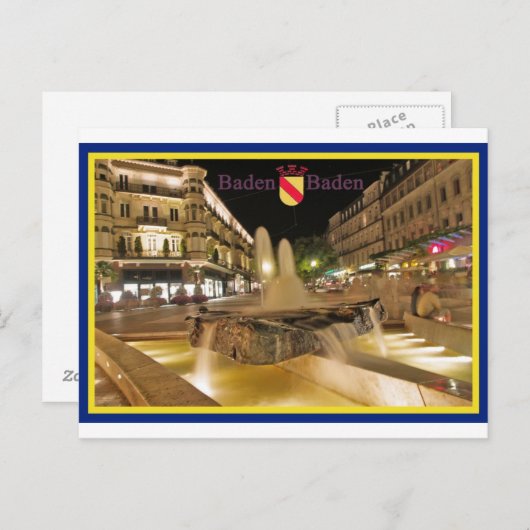 Baden-Baden-Ansichtskarte Postkarte (Vorne/Hinten)
