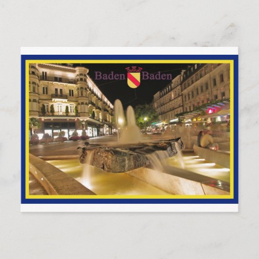Baden-Baden-Ansichtskarte Postkarte (Vorderseite)