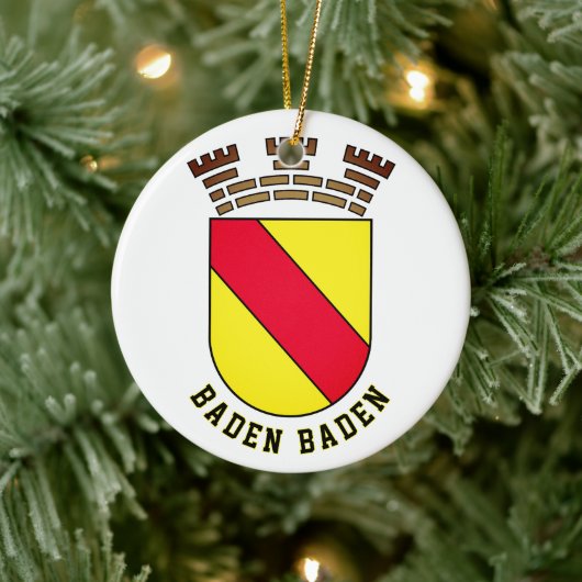 Baden Baden coat of arms - GERMANY Keramik Ornament (Baum)
