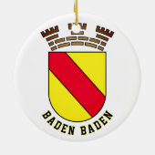 Baden Baden coat of arms - GERMANY Keramik Ornament (Hinten)