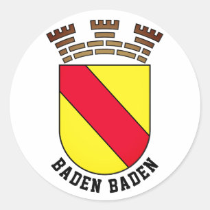 Baden-Baden-Wappen - DEUTSCHLAND Runder Aufkleber