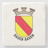 Baden-Baden-Wappen - DEUTSCHLAND Steinuntersetzer (Vorderseite)