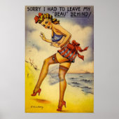 Baden Beauty Funny Poster der 40er Jahre (Vorne)