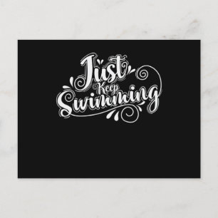 Baden Behalte nur Schwimmen Postkarte