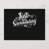 Baden Behalte nur Schwimmen Postkarte (Vorderseite)