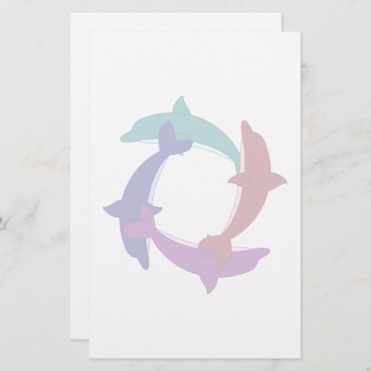 Baden-Delphine Briefpapier (Vorne/Hinten)