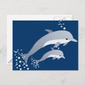 Baden-Delphine Postkarte (Vorne/Hinten)