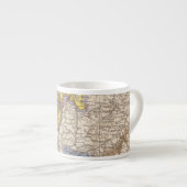 Baden Deutschland Atlas-Karte Espressotasse (Vorderseite Rechts)