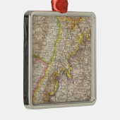 Baden Deutschland Atlas-Karte Silbernes Ornament (Rechts)