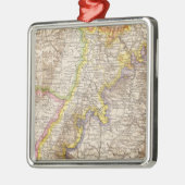 Baden Deutschland Atlas-Karte Silbernes Ornament (Links)