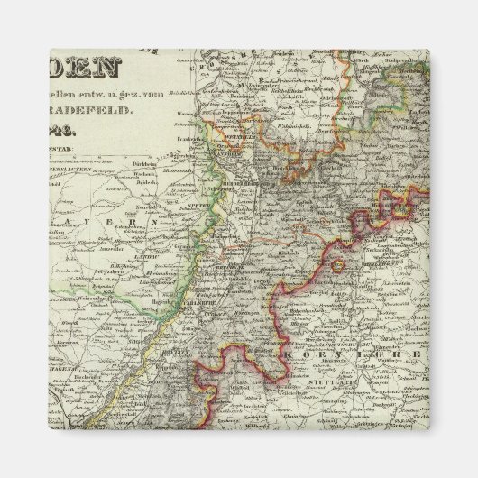 Baden, Deutschland Magnet (Vorne)