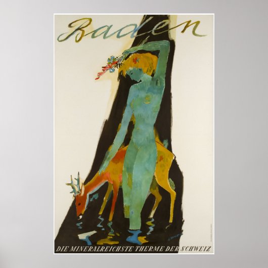 Baden, Die mineralreichste therme des Schweiz, Poster (Vorne)