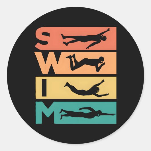 Baden für die Badegäste Runder Aufkleber (Vorderseite)