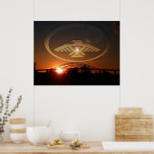 Baden im Abend Poster (Küche)