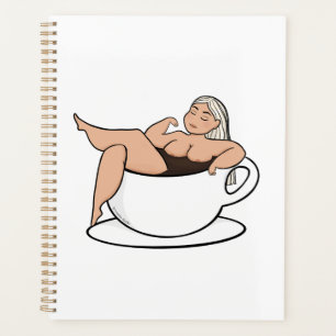 Baden im Kaffee - Niedlicher und kurviger Planer