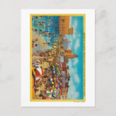 Baden in der Lagune, Long Beach Postkarte (Vorderseite)