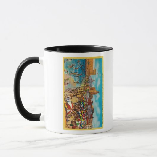 Baden in der Lagune, Long Beach Tasse (Links)