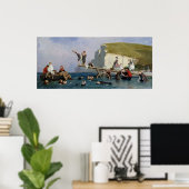 Baden in Etretat Poster (Heimbüro)