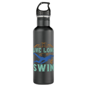 Baden - Lang leben & schwimmen Edelstahlflasche