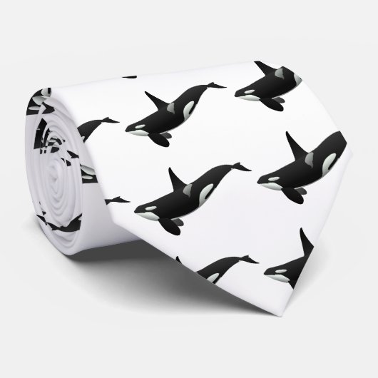 Baden Orca Killer Whale Krawatte (Gerollt)