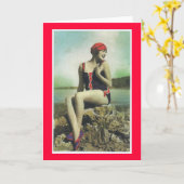 Baden Schönheits-der Vintagen Blick-Gruß-Karte Karte (Gelbe Blume)