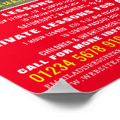 Baden, Schwimmen Lektion Werbung Poster (Ecke)