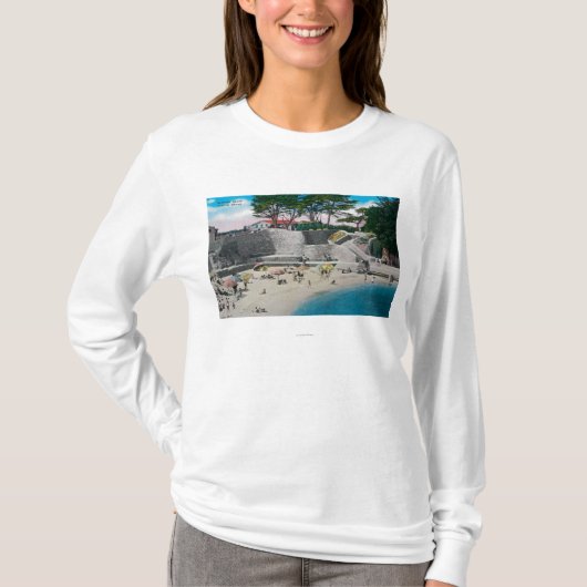 Baden-Strand an der pazifischen Waldung T-Shirt (Vorderseite)