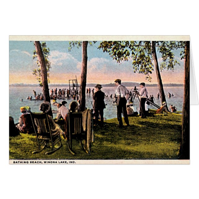 Baden-Strand des Winona See-, Indiana (Vorderseite (Horizontal))