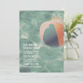 Baden und Sonnenbaden Einladung (Stehend Vorderseite)