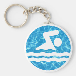 Baden und Tauchen Schwimmbad Wasserschwimmbecken I Schlüsselanhänger