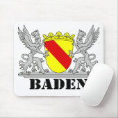 Baden Wappen mit Schrift Baden Mousepad (Mit Mouse)