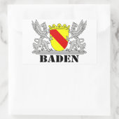 Baden Wappen mit Schrift Baden Rechteckiger Aufkleber (Tasche)